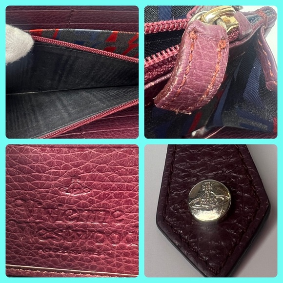 ♥️Vivienne Westwood SAFFIANO Leather Long ZIP ROUND WALLET |PRELOVED!!!🪐 - Picture 12 of 14